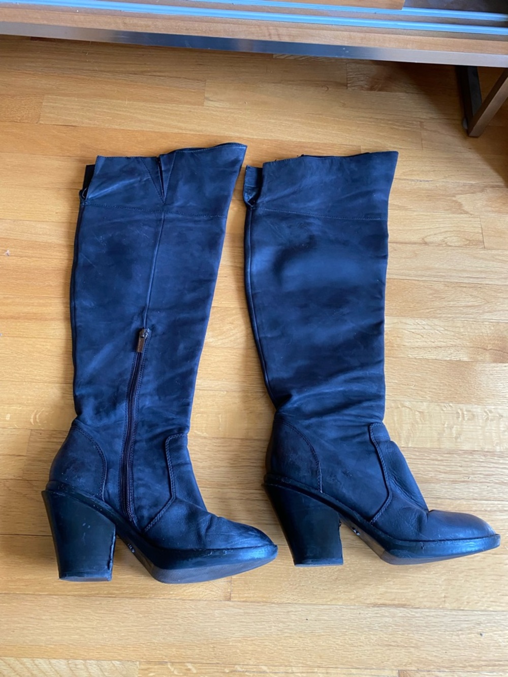 Kenneth Cole Black Over-the-Knee Heeled Boots